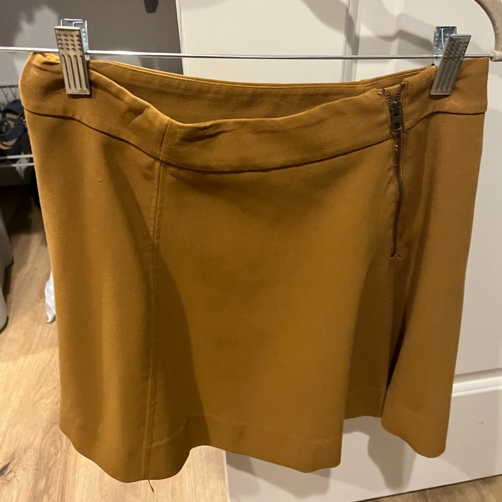 LOFT Mustard Circle Skirt
